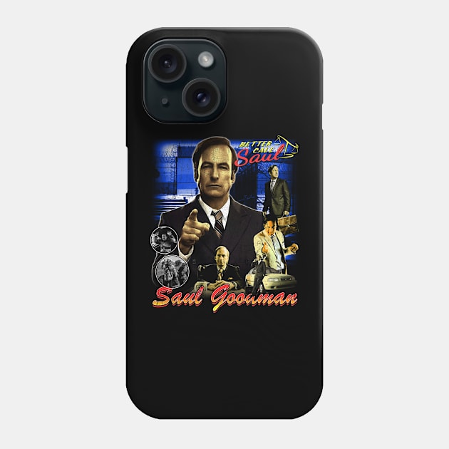 Saul goodman vintage 90s bootleg design Phone Case by BVNKGRAPHICS