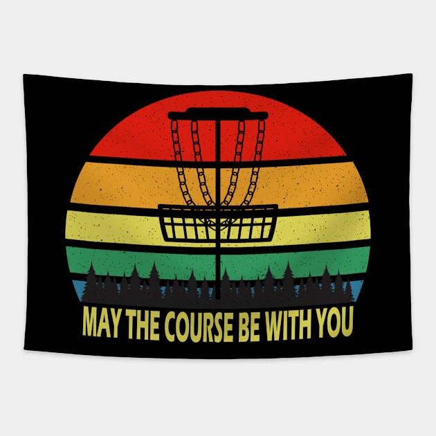 Retro Vintage Disc Golf Frisbee Lover Gift Tapestry by JPDesigns