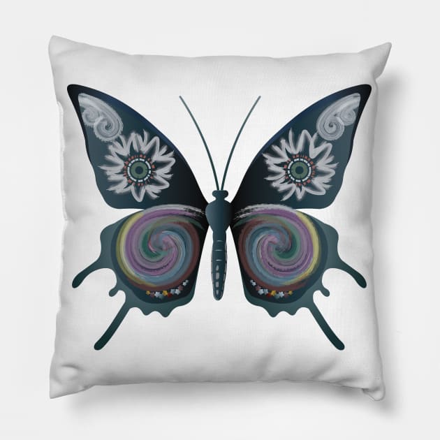 Butterfly Pillow by mypointink