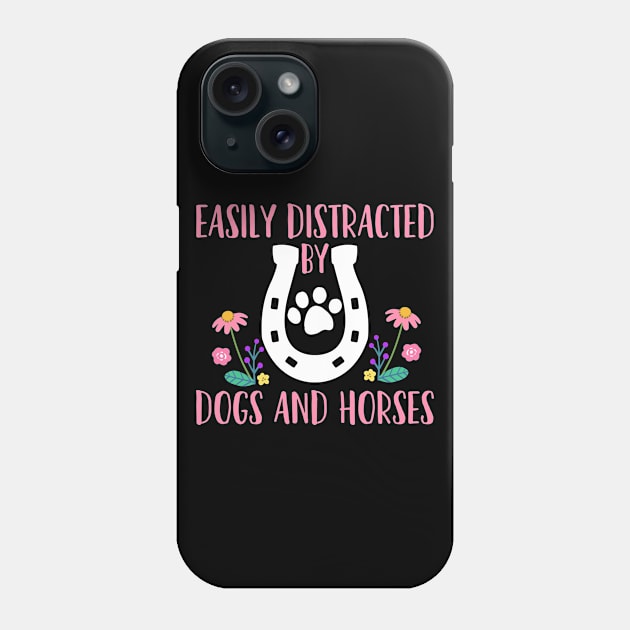 Dogs and Horses Dog Lover Horse Lover Phone Case by CreativeGiftShop