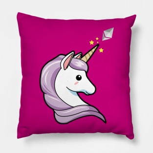 Ethereum Unicorn Pillow