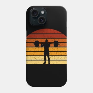 Vintage Sunset Weightlifting Gift For Weightlifters Phone Case