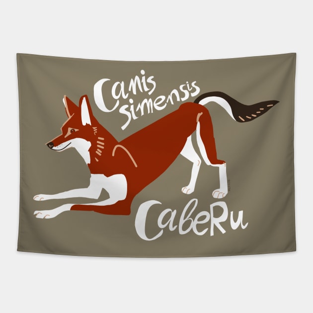 Caberu the Ethiopian Wolf #3 Tapestry by belettelepink