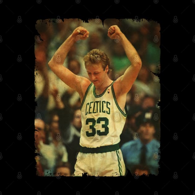 Larry Bird - Vintage Design Of Basketball by JULIAN AKBAR PROJECT