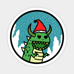 Godzilla Christmas Magnet