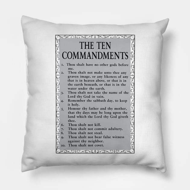 The Ten Commandments Pillow by Claudia Williams Apparel