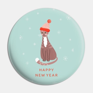 Happy New Year print Pin