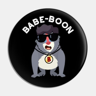 Babe-boon Funny Animal Monkey Baboon Pun Pin