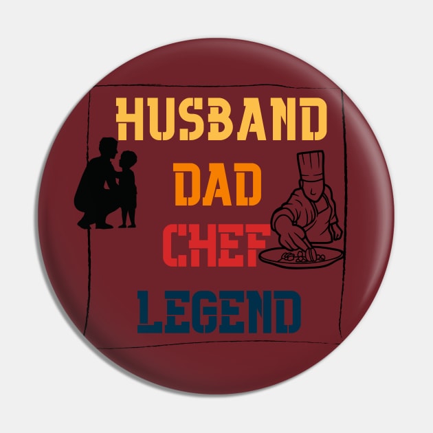 Husband Dad CHEF Legend Pin by SimoneSpagnuolo