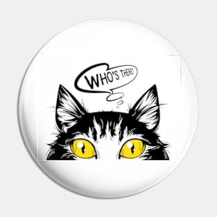 Smiling Cat Pop Art - Retro Feline Fun Pin