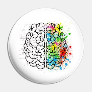 Artistic And Logical Brain Pin