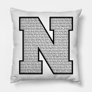 N Black Pillow