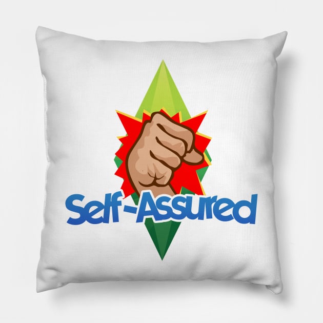 The Sims Self-assured Pillow by crtswerks