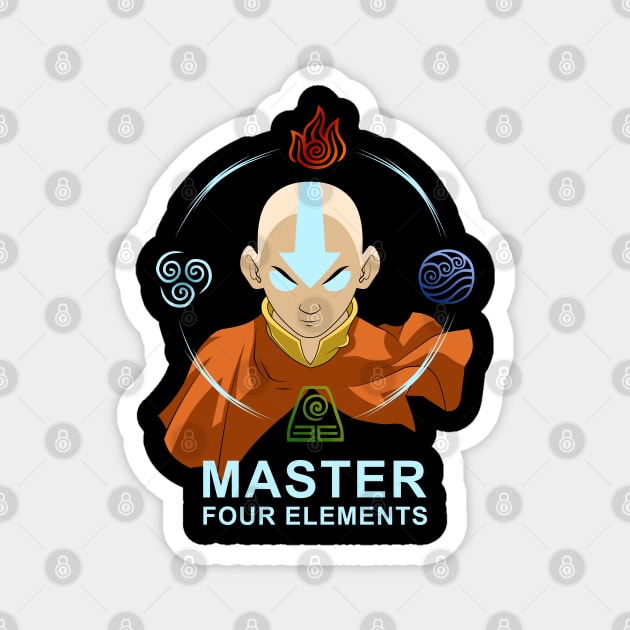 MASTER FOUR ELEMENTS Magnet by canzyartstudio