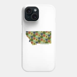 Montana State Map Board Games Phone Case