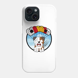 Silly bulldog has a broken parachute Phone Case