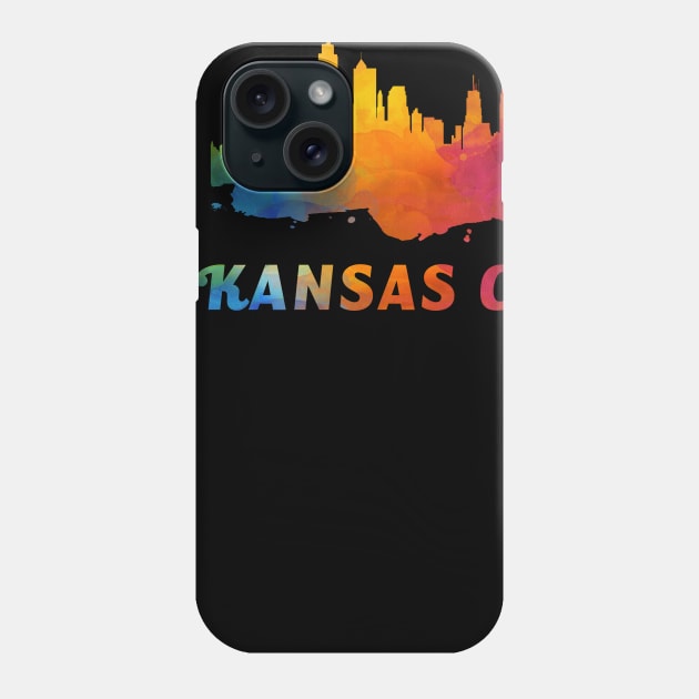 Kansas City Skyline Watercolor Style Phone Case by ThirdEyeAerial