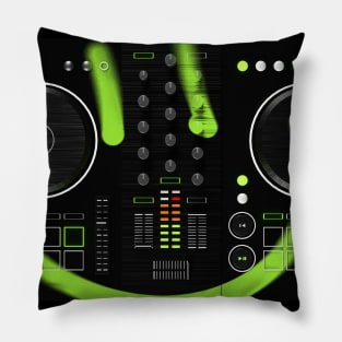 Dj Decks and smiley graffiti tagg Pillow