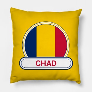 Chad Country Badge - Chad Flag Pillow