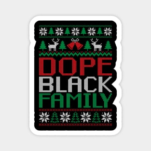 African American Ugly Christmas Sweater, Dope Black Family Magnet