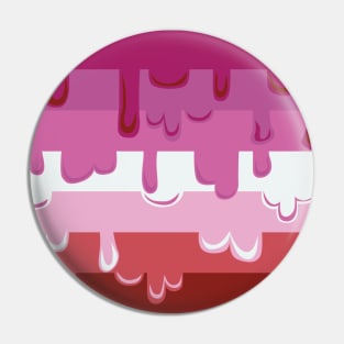 Dripping Lesbian Pride Pin