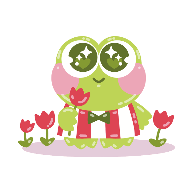 Kawaii Anime Frog Art by Sweetums Art Shop