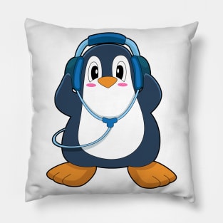 Penguin Headphone Music Pillow