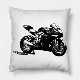 YZF R6 Motorcycle Sketch Art Pillow