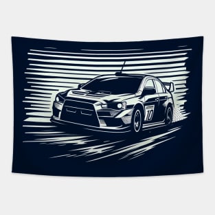 Mitsubishi Lancer Evo Rally Car Tapestry