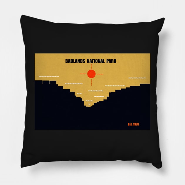 Badlands National Park Pillow by dltphoto