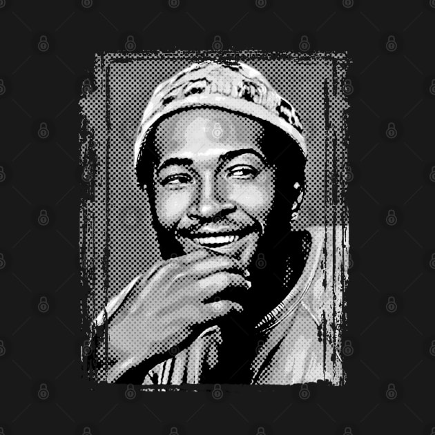 Marvin Gaye Halftones Grunge by Mr.FansArt