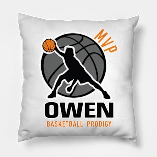 Owen MVP Custom Player Basketball Prodigy Your Name Pillow