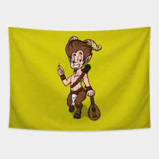 Satyr Cartoon Tapestry