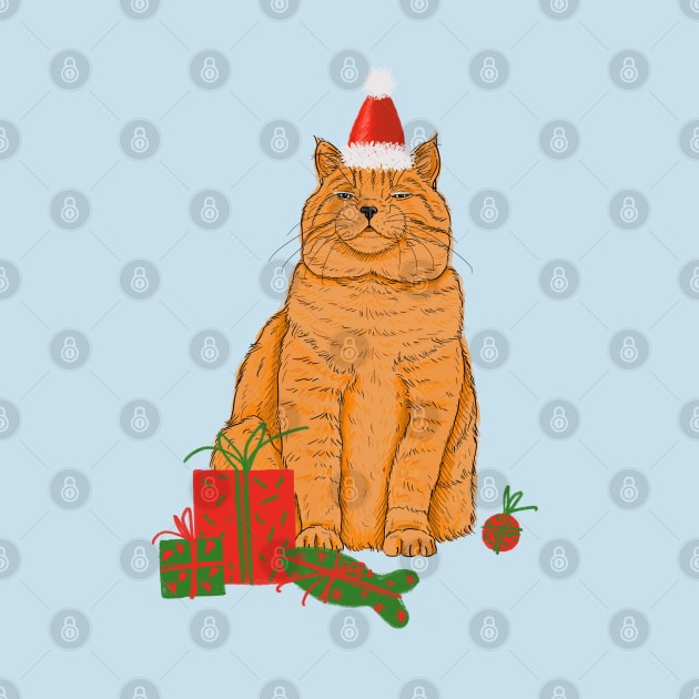 Christmas Cat With Gifts by AdamRegester