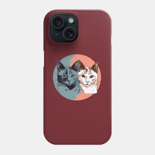 Couple of colourful cats Phone Case