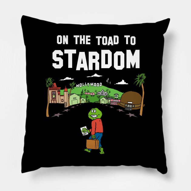 On The Toad To Stardom-Hollywood Pillow by King Stone Designs