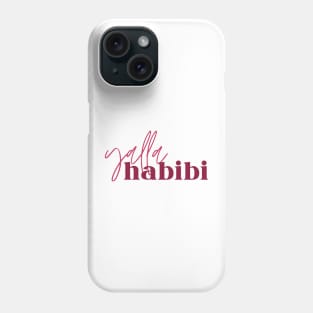 yalla habibi - two fonts Phone Case