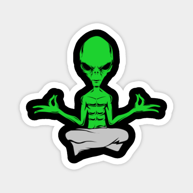 Yoga Alien Yoga Magnet Teepublic