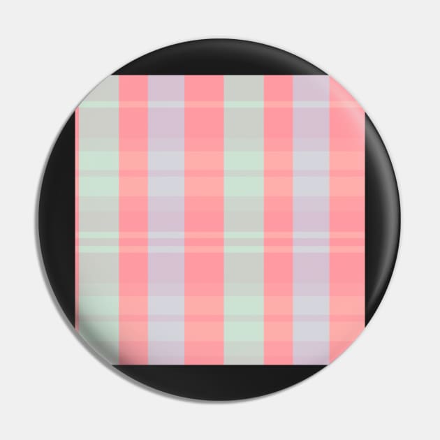 Pastel Aesthetic Evander 1 Hand Drawn Textured Plaid Pattern Pin by GenAumonier