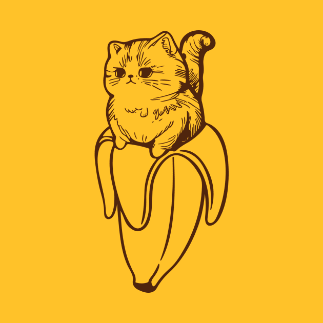 Cat in a banana by My Happy-Design