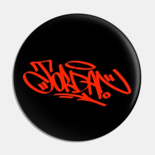 Jordan Graffiti Tag Pin