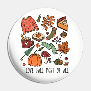 I Love Fall Most Of All Pin