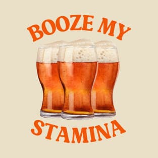 BOOZE MY STAMINA: CRAIC FUEL FOR LEGENDS, FUNNY IRISH BEER T-Shirt