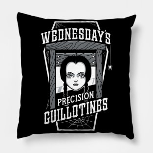 Wednesday's Guillotines - Creepy Cute Goth - Spooky Vintage Coffin Pillow