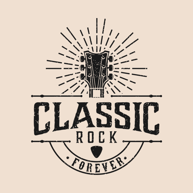 Classic Rock Forever // Vintage Rock Badge by SLAG_Creative