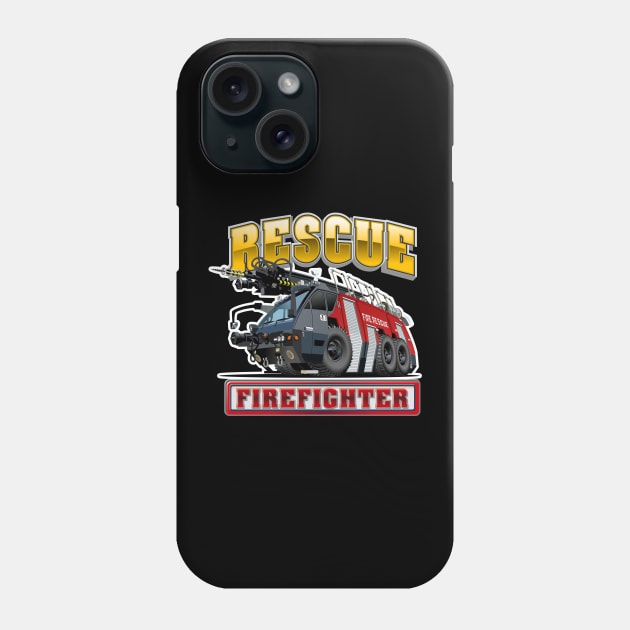 Cartoon Fire Truck Phone Case by Mechanik