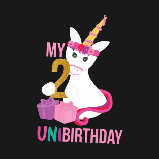 My 2nd UNIBIRTHDAY - Unicorn Birthday party T-Shirt