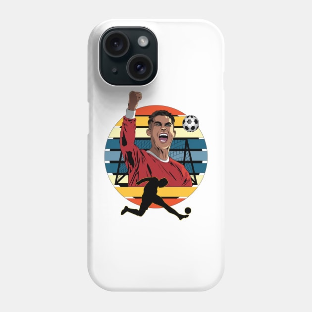 Soccer Retro Sunset Phone Case by PunnyPoyoShop