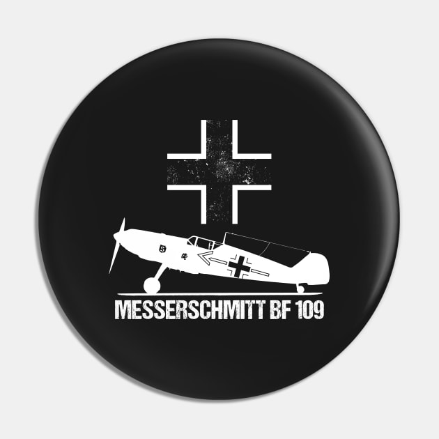 Messerschmitt BF109 Warbird T-Shirt ME109 German WW2 Military Aircraft Pin by stearman