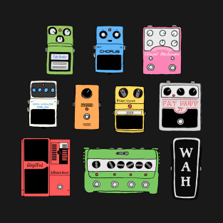 Guitar Pedals Musician Gift Ideas Music Gear Shirts For Guitarists T-Shirt